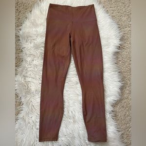 {Fabletics} High Rise Shimmer Shine Cropped Leggings In Iridescent Gold - XS